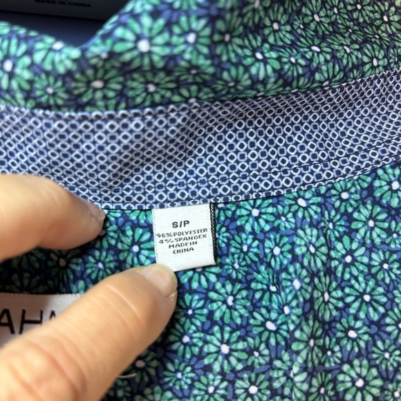 Women's Nick Graham Blue Patterned Button Down Shirt - Picture 6 of 6